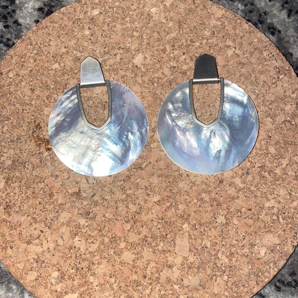 Kendra Scott White Shell Earrings